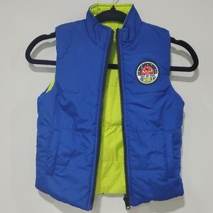Kids Blue and Yellow Puffer Vest